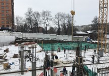 15.02.2018 г. Армирование и заливка колонн подземной парковки