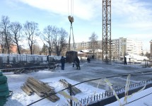 14.03.2018. Армирование перекрытия парковки и колонн первого этажа