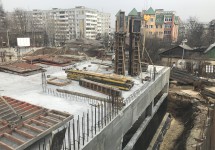 17.04.2018. Заливка колонн и перекрытия первого этажа
