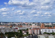 Панорамный вид в сторону ул. Свободы/Пушкинская (с 13-го этажа)