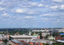 Панорамный вид в сторону ул. Пушкинская (с 13-го этажа)